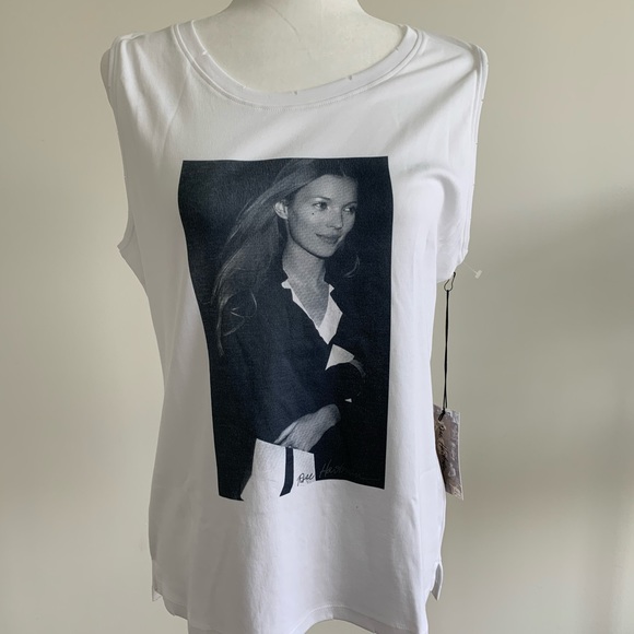 Kate Moss Supermodel Fashion Distressed Tank Top L - Picture 5 of 10